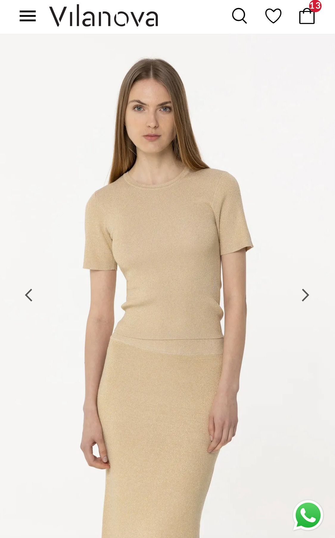total look tshirt skirt gold fashiondesign metallicyarn