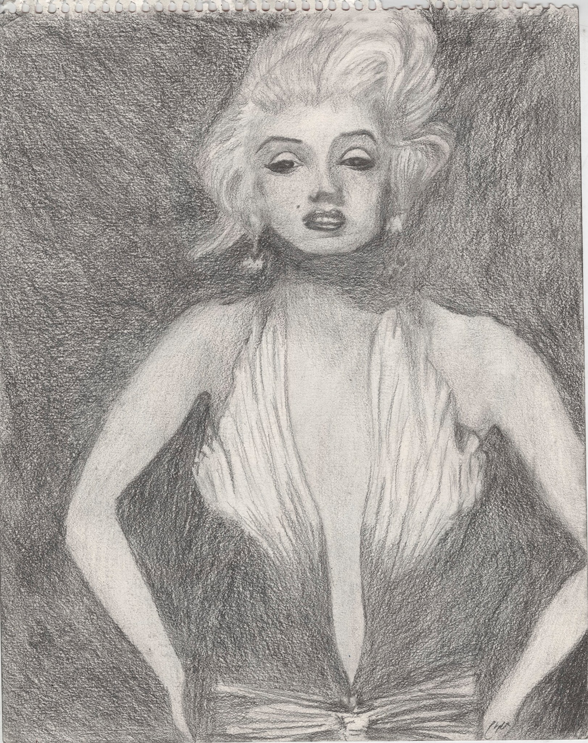 pencil Marilyn Monroe sketchbook
