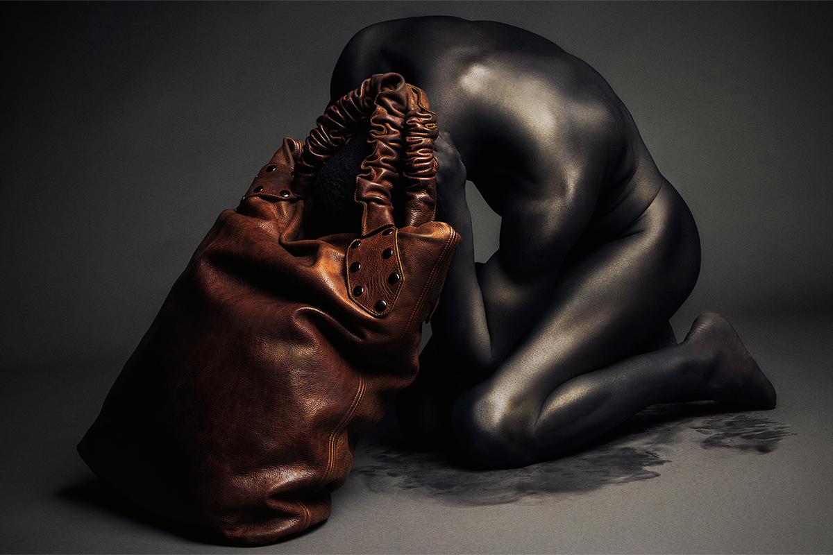 male men body sculpture bag makeup