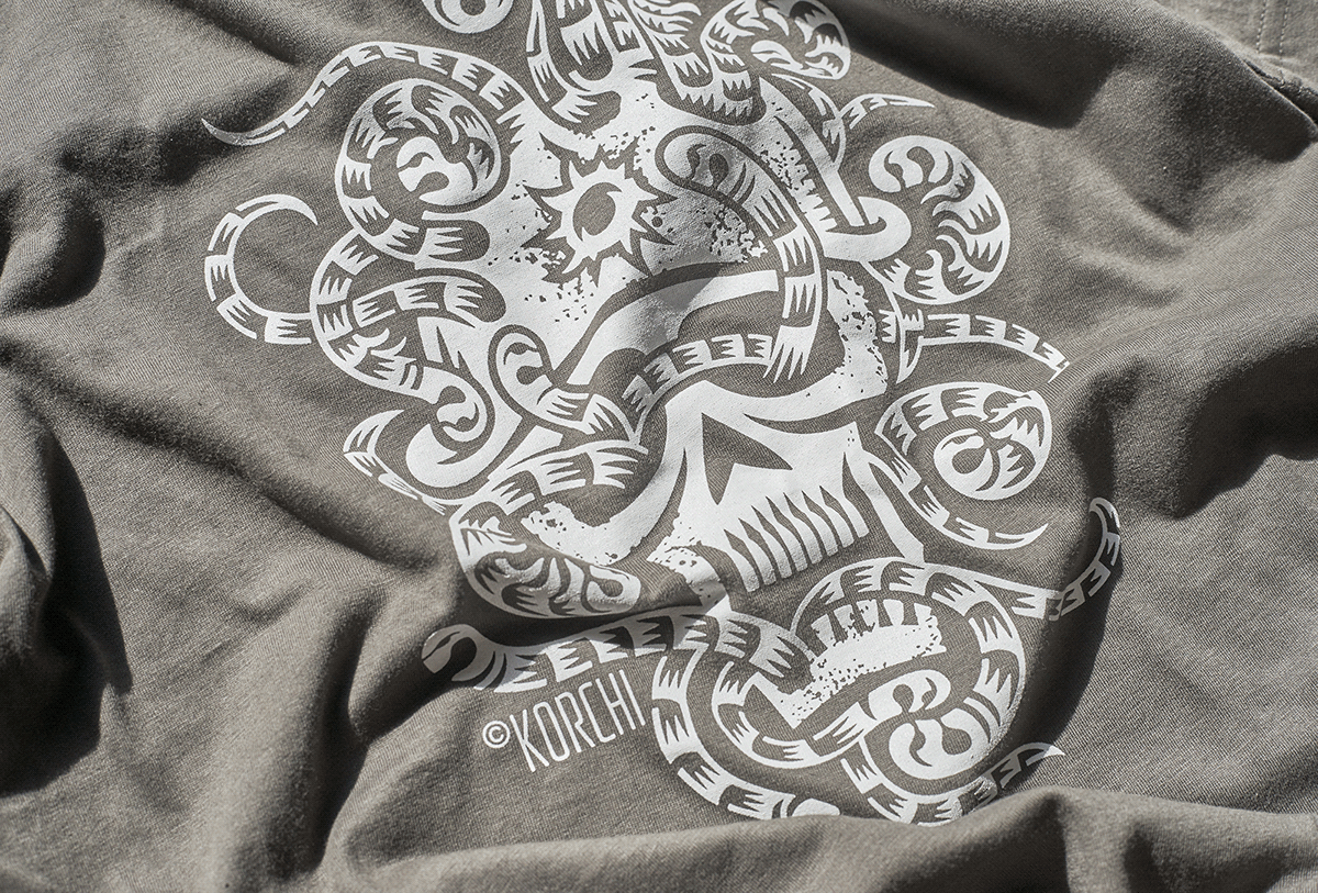 paperart papercut Paperillustration skull t-shirt T-Shirt Design t-shirt print ukraine KORCHI iryna korchuk