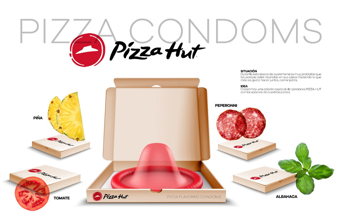 condoms Condones creatividad Pizza Pizza Hut
