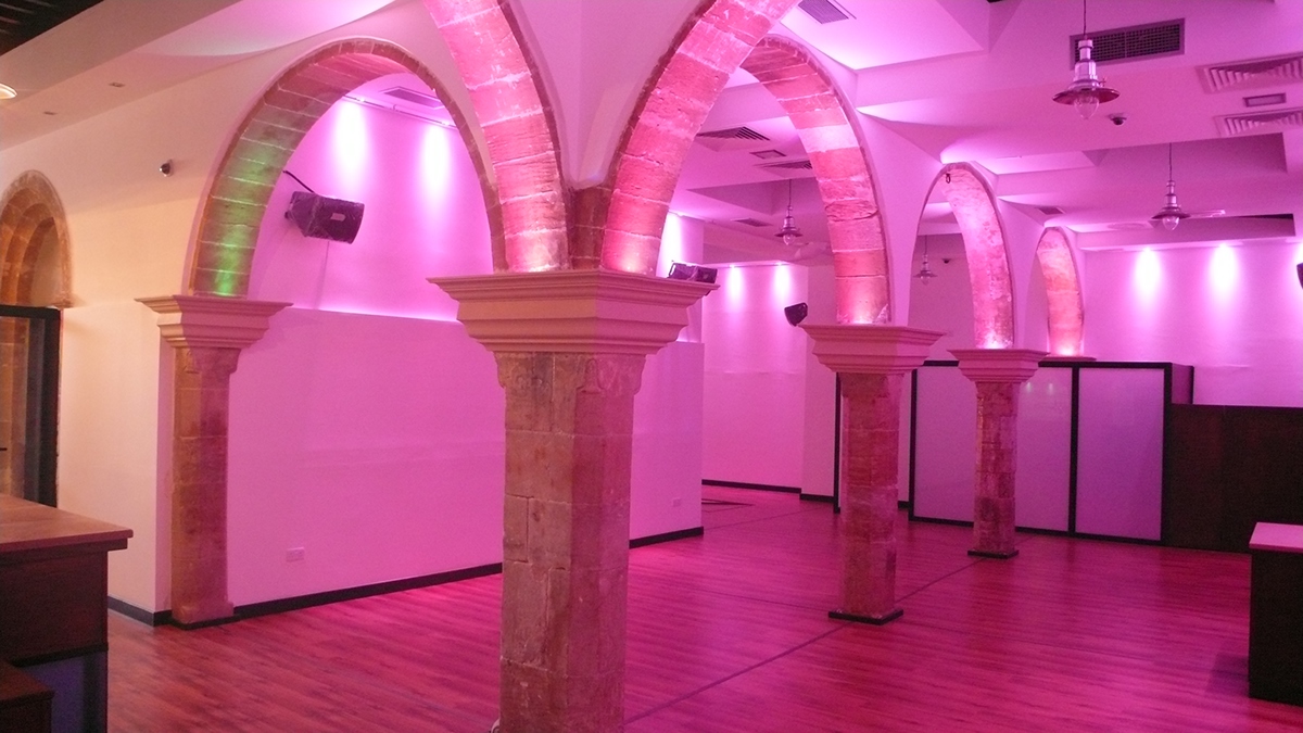 multi-event exhibition space restoration RGB lighting