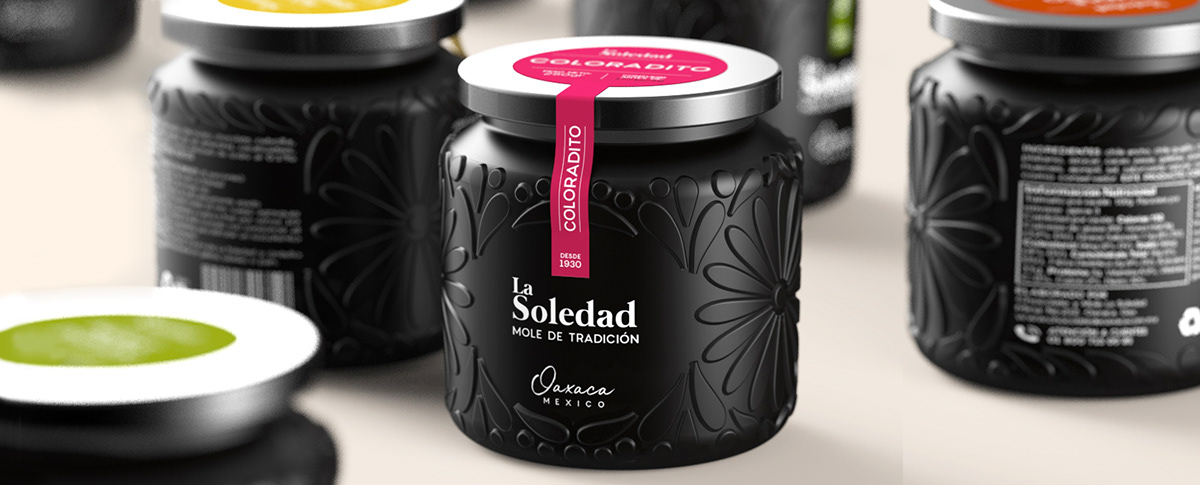 jar sauce black mexico Packaging redesign Mole 3D model