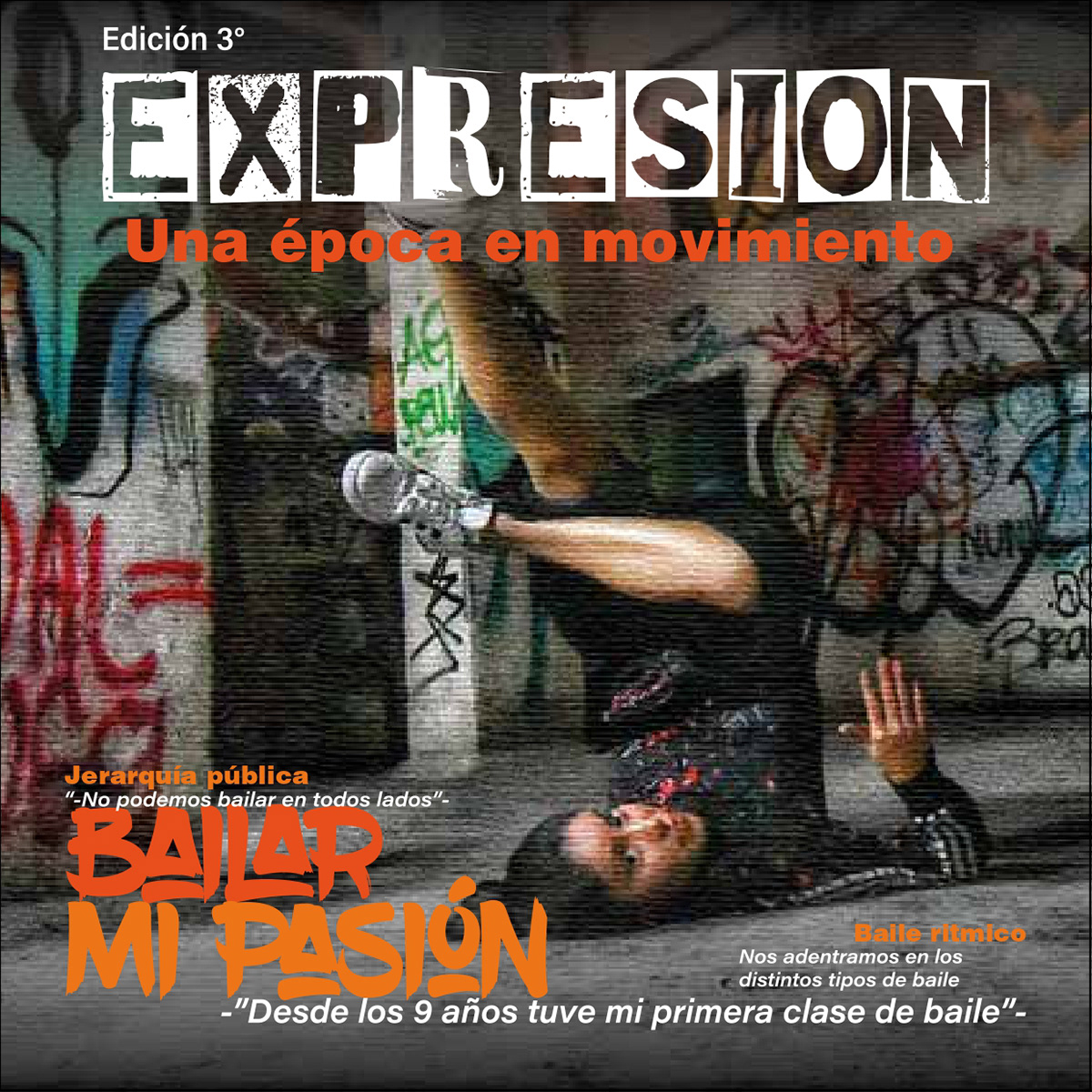 editorial revista diseño gráfico InDesign baile street dance graphic design  magazine baile callejero callejero