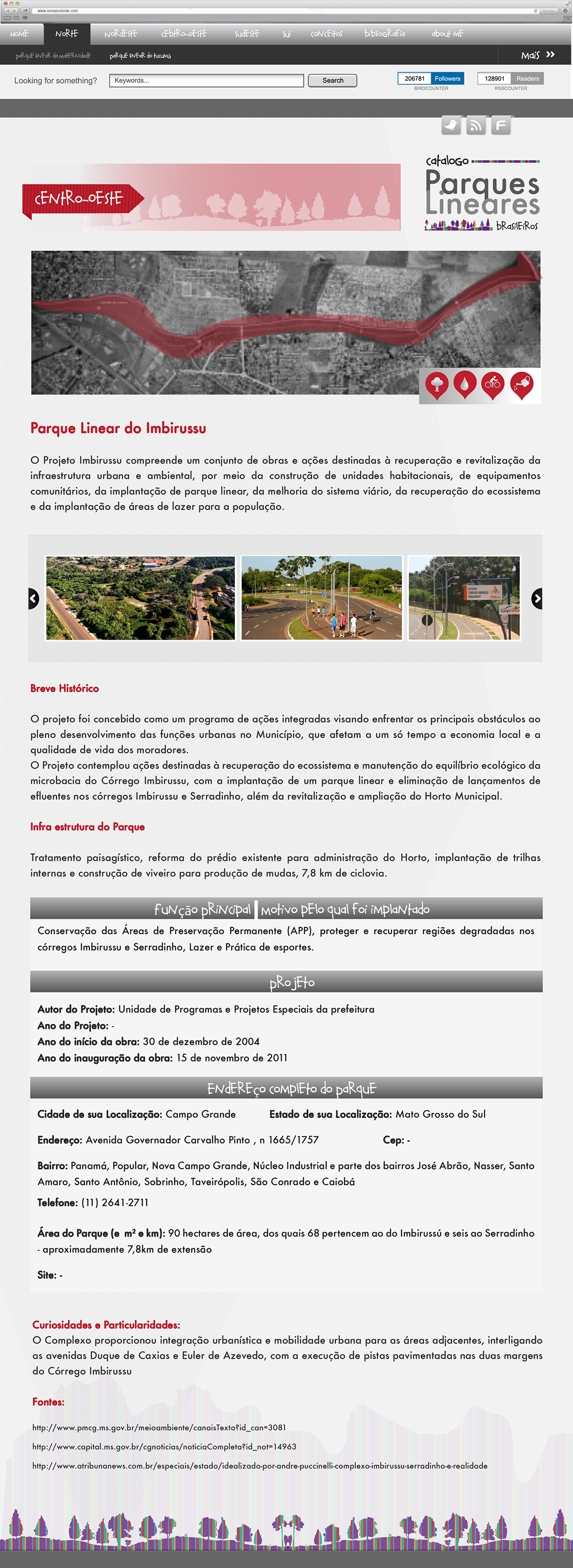 print site catalog catalogo parks Parque illustração