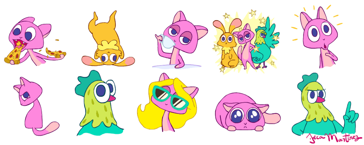 Tr s Chic Facebook Messenger animated stickers Behance
