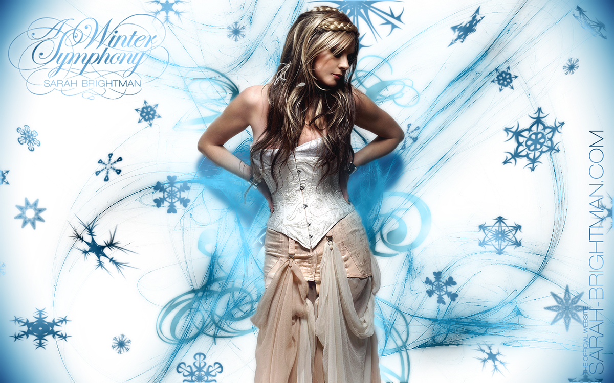 Sarah Brightman Image manipulation contest ice winter Web wallpaper banner