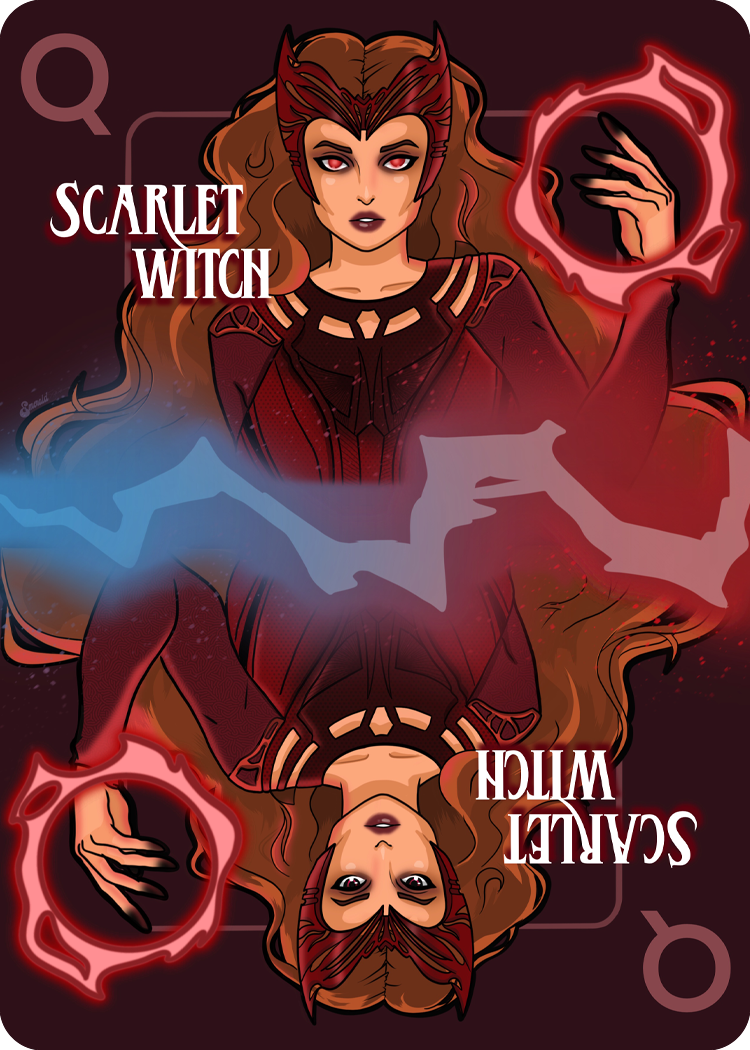 america Avengers cards digital dr strange Drawing  marvel mcu Procreate scarlet witch