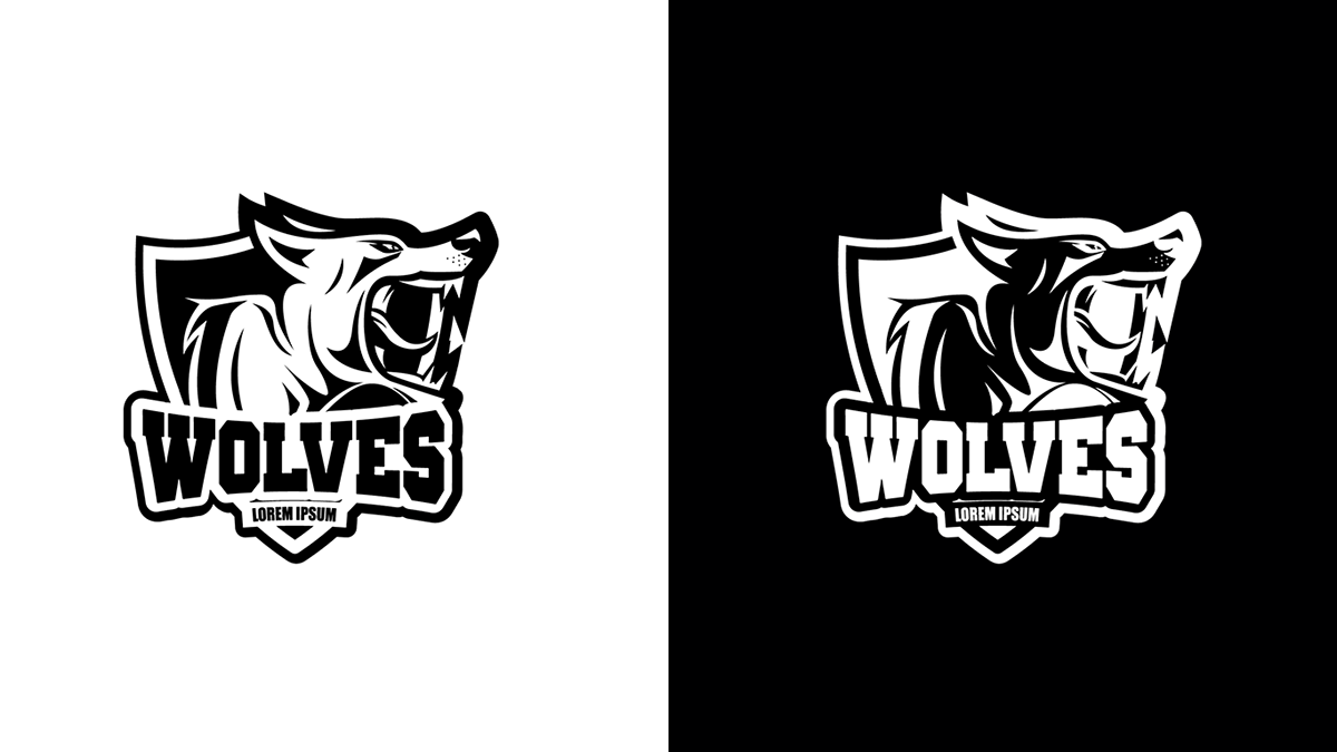 E-Sports logo team first vinicius s sign shield wolves E-sports Team logo wolf