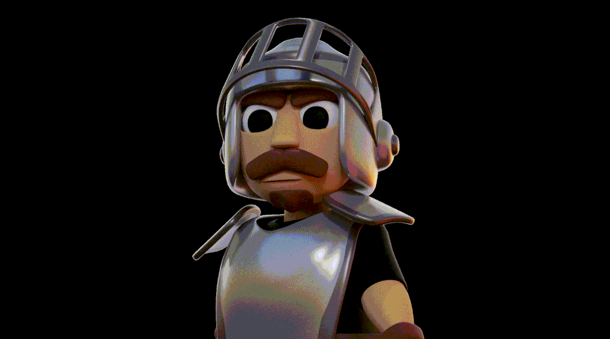 3D blender CGI Character Render Rome soldier warrior