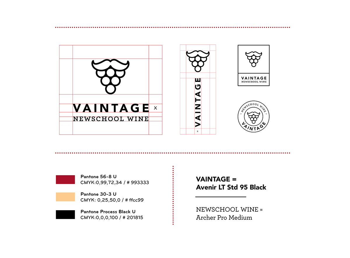 branding  wine vaintage marca identidad