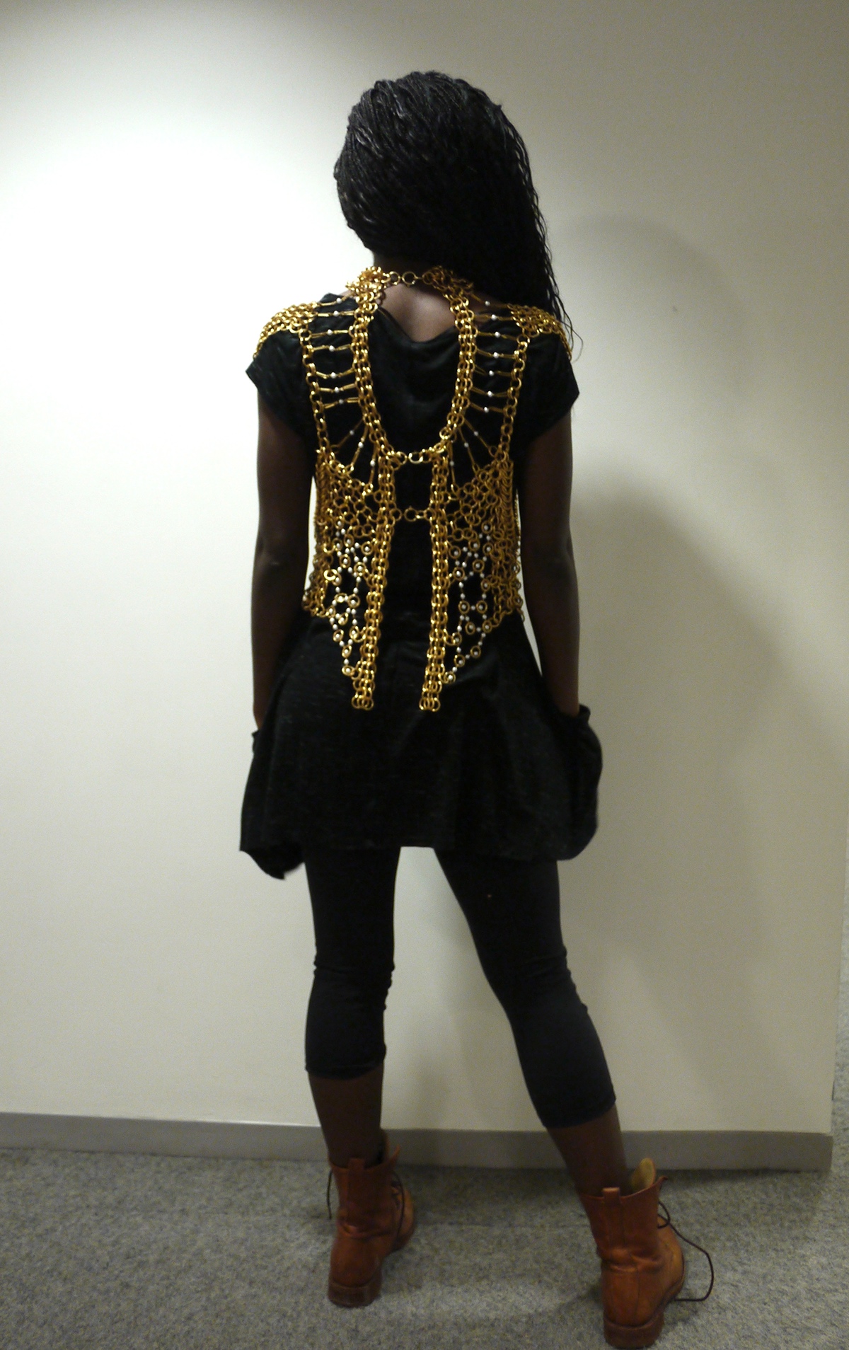 shirt couture chainmail gold ostentatious