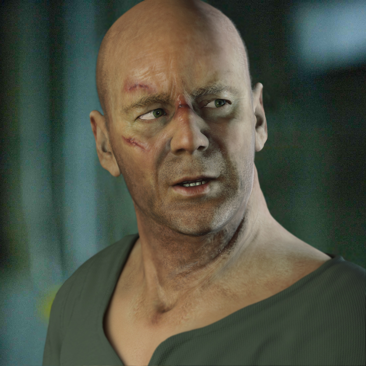Bruce Willis portrait Character Modelling Character Sculpting 3D