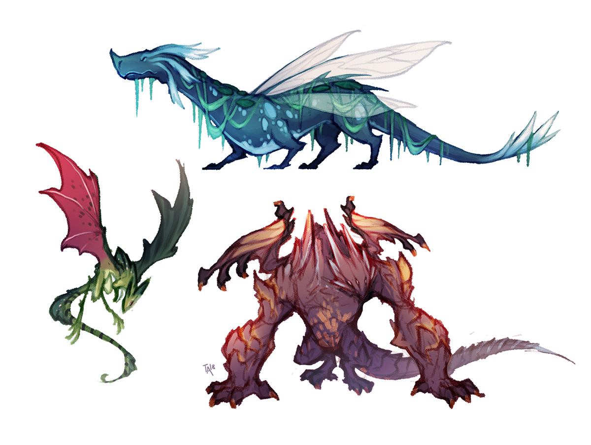 Creature Design concept Character design  monster mythology dragon Game Art fantasy