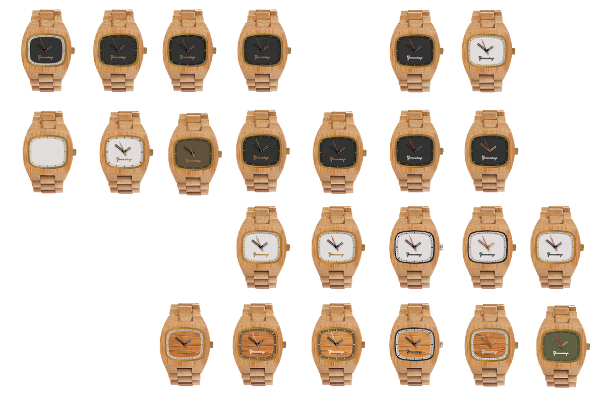 Watches bamboo Sustainable Gloriousdays product development hardware watch design