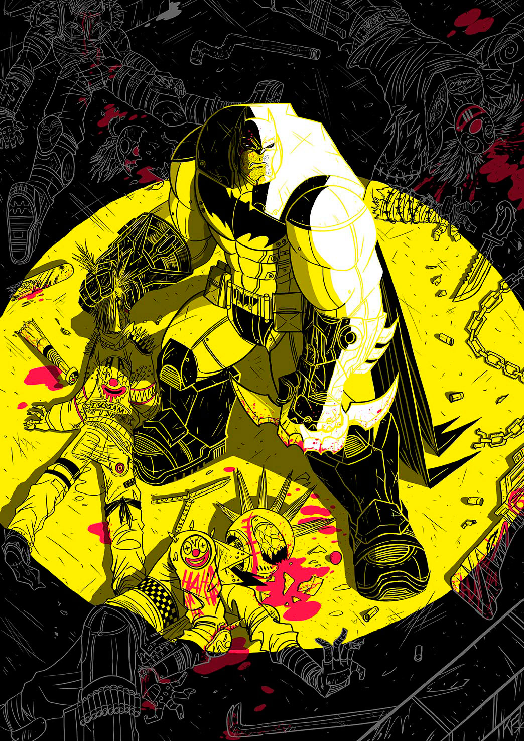 batman batman75 darkknight gotham poster tribute Fan Art print graphic flat colors black yellow stay kf javier castillo