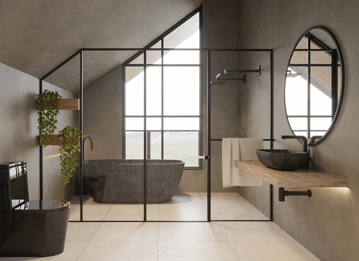 indoor bathroom bathroomdesign bathroom interior interior design  architecture Render 3ds max Projetos designdeinteriores