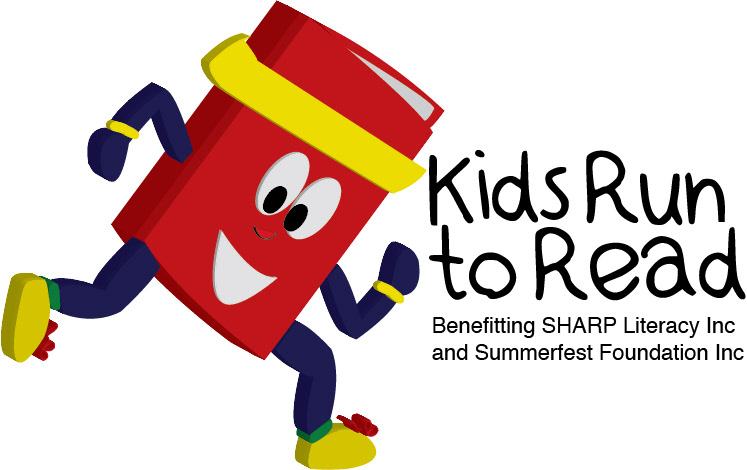 logo summerfest design Character book run kids read