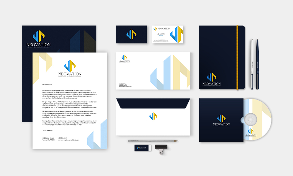 brand identity Corporate Identity business card clean Consulting logo Theme