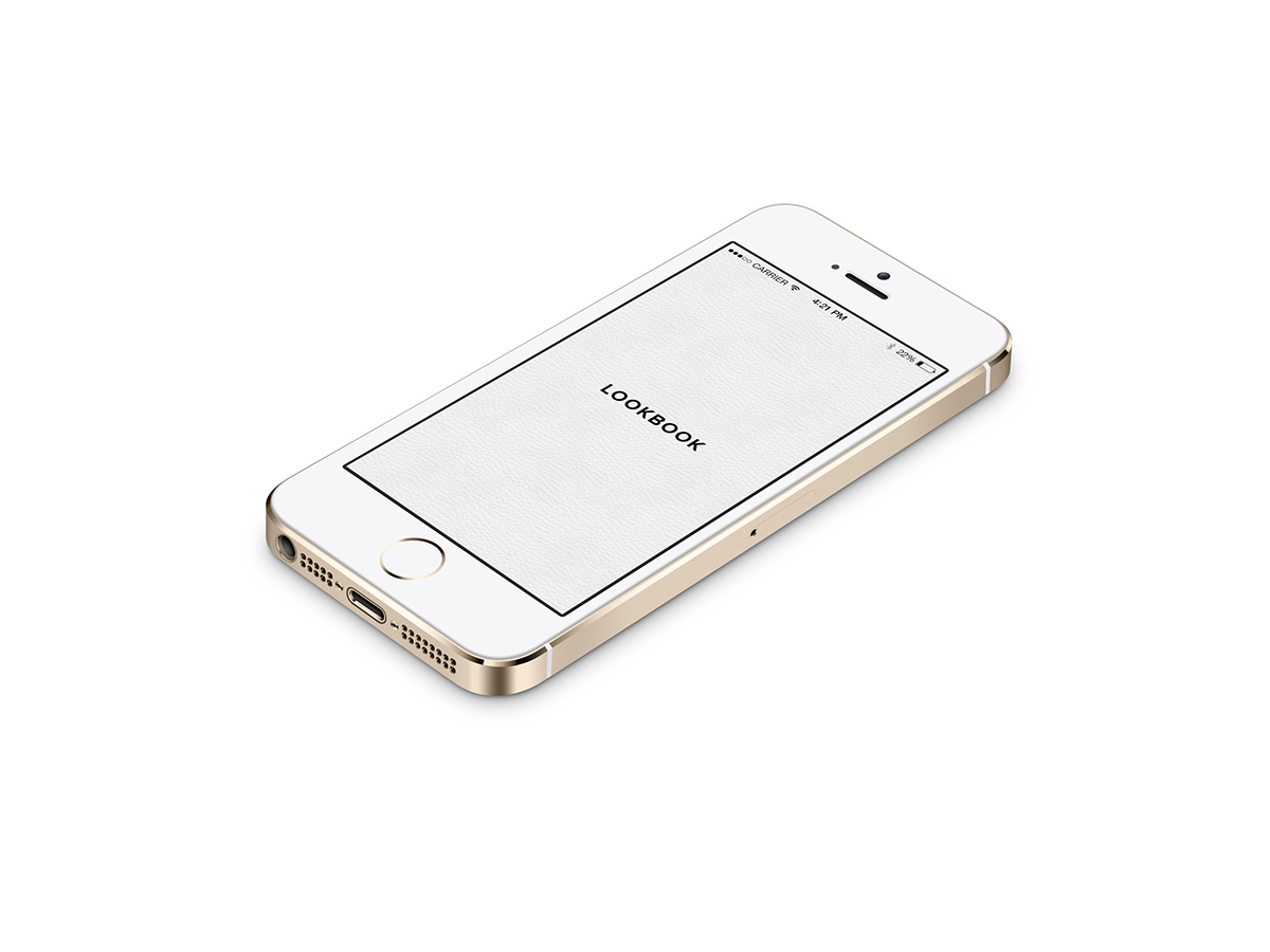 Lookbook app iphone black White sexy Clothing apparel gold 5s Mockup Style