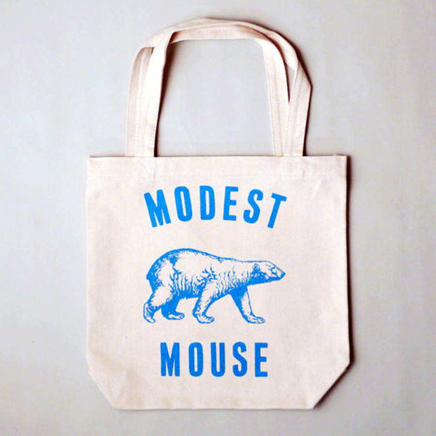 Modest mouse merchandise apparel moose polar bear Buffalo Tote tshirt hoodie Glacial Pace Recordings