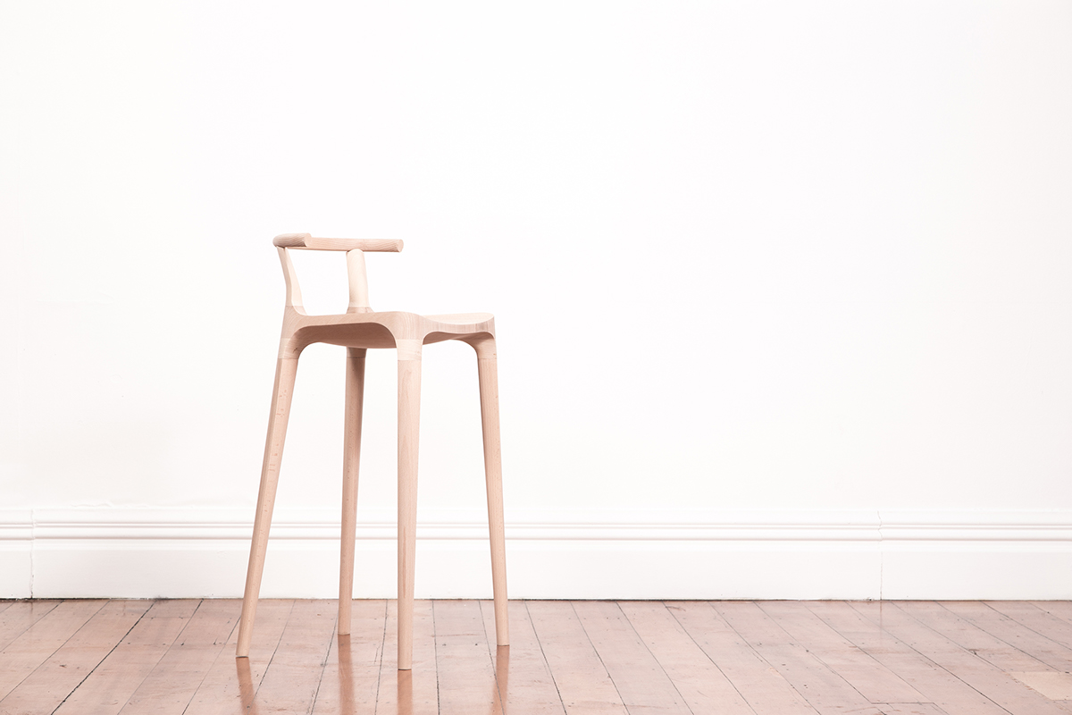 elka stool wood minimalist Minimalism furniture design craft natural organic TIMBER