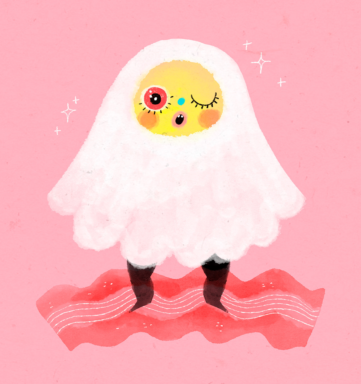 El Salvador cute egg ghost