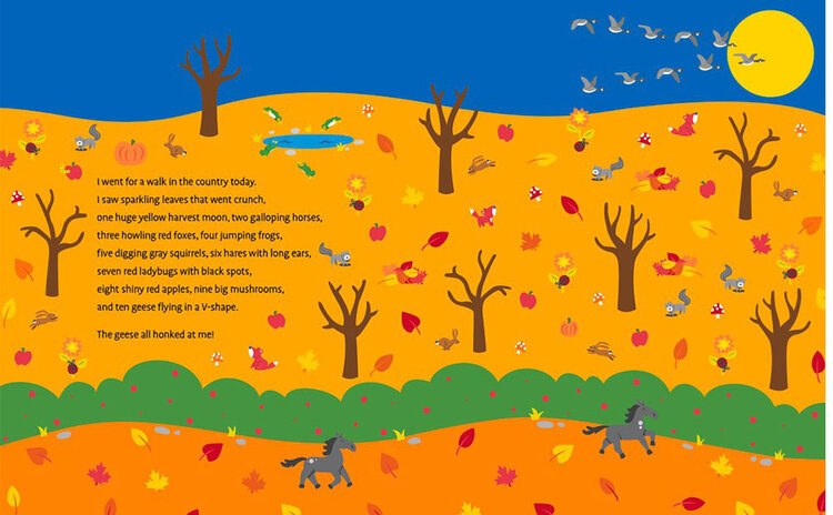 autumn children's book country countryside Fall kids book Picture book vector