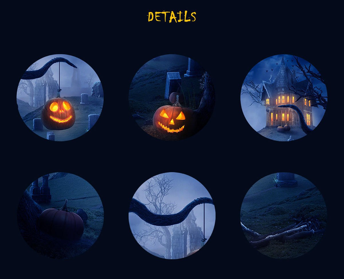 Halloween Landscape manipulation pumpkin Digital Art  fantasy horror Scary