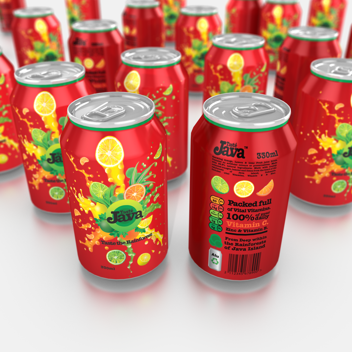 can drink sparkling juice Tropical Island visual Packshot Pack retouch beach Fruit packaging artwork burst splash