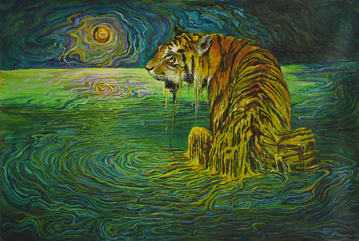acrylic painting on canvas width 40 cm x height 73 cm