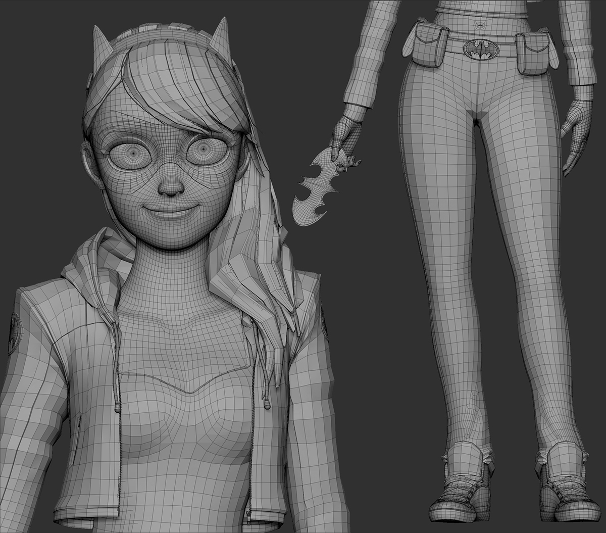 3D Batgirl Dc Comics Character helen chen modeling