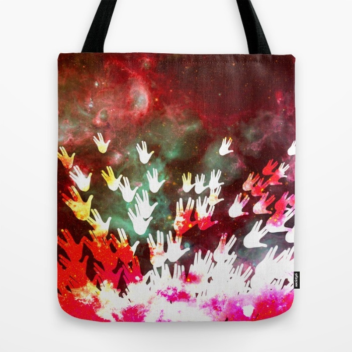 Space  humanely alien galaxy space travel spaceflight Astronautics spok hand hands spaceship milky way remter society6 RedBubble