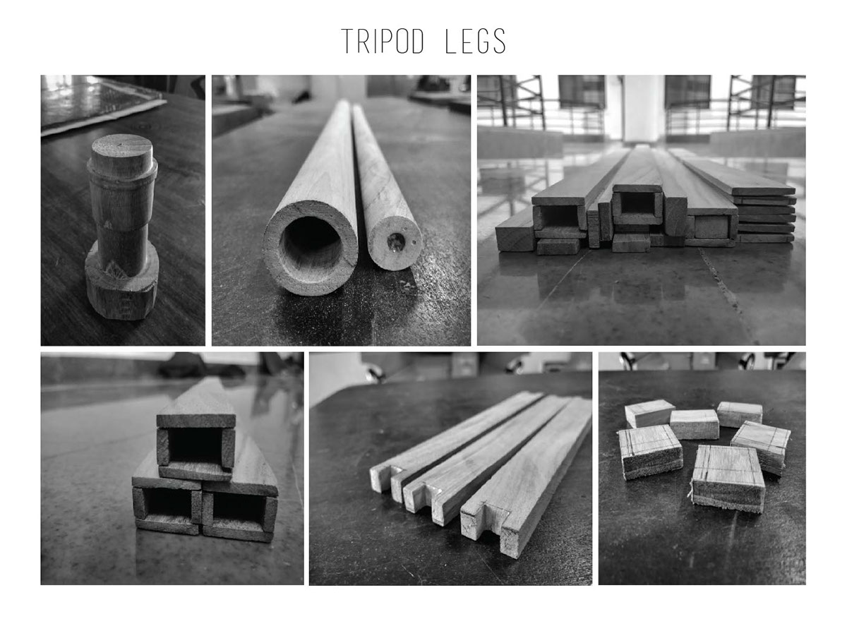 Model Making Prototyping tripod wood