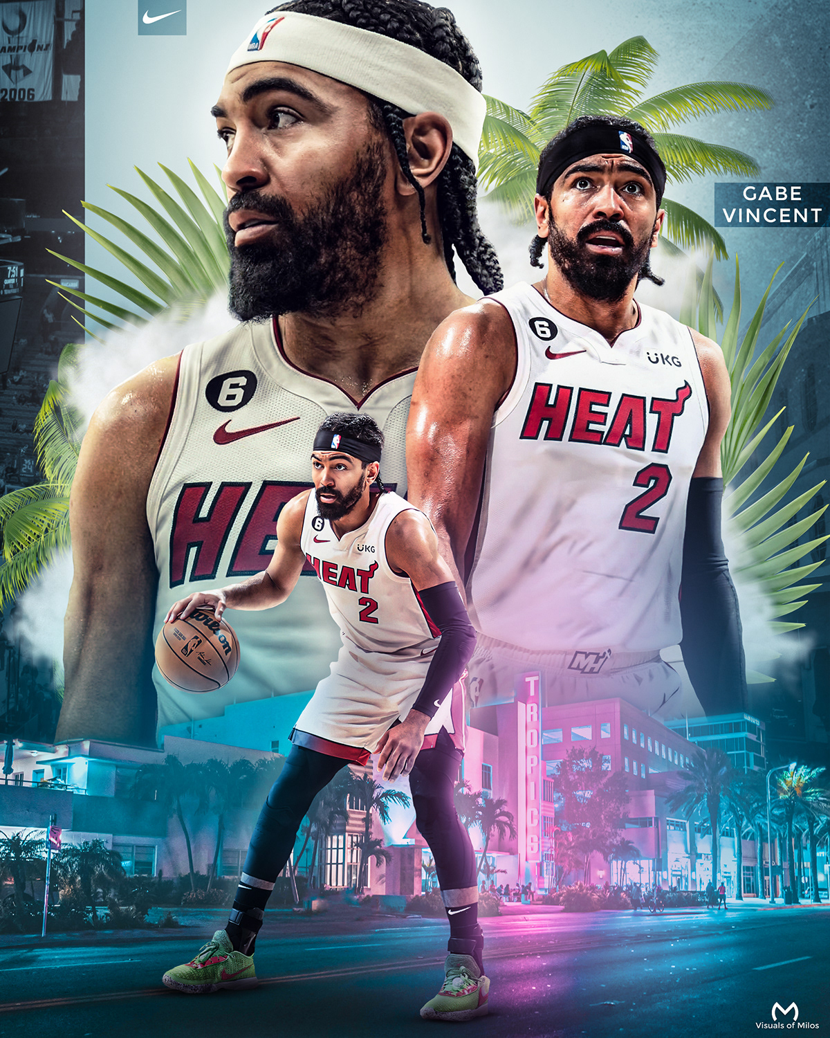 miamiheat digitalart NBA design basketball art gabevincent NBAfinals NBAPlayoffs