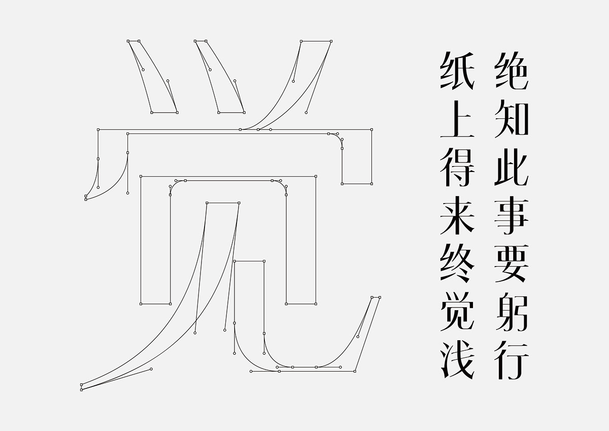 Chinese fonts chinese typeface font design Huisong Song Ti Typeface typography  