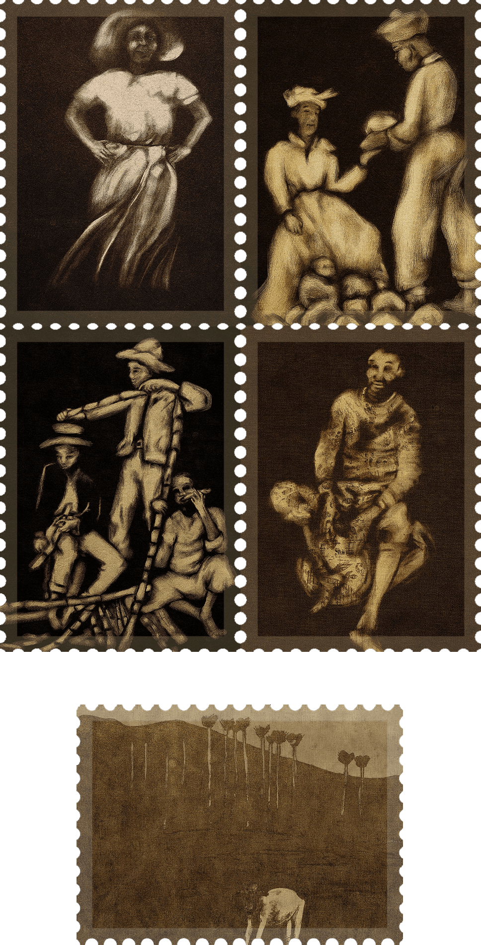 stamps timbre tenb autrefois antanlontan dessin draw illustrations epoque textures voyage trip