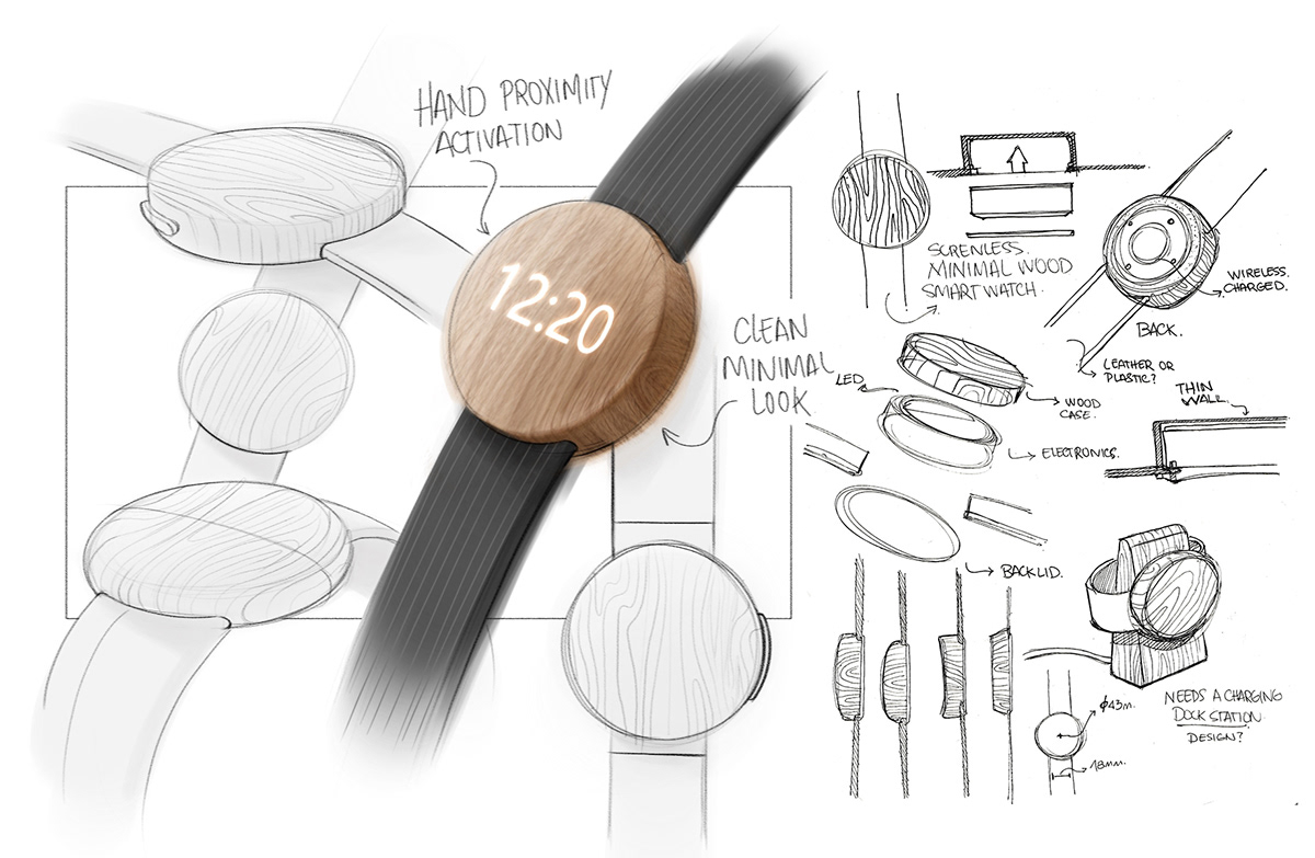 smartwatch watch design industrial design  product design  interaction Interaction design  Minimalism minimal concept