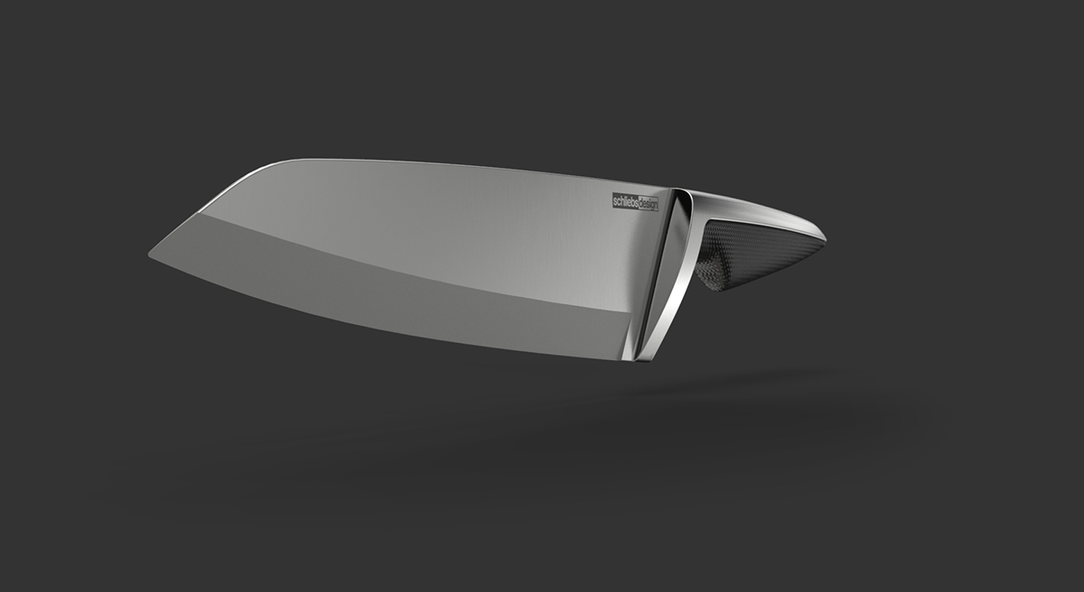 Solidworks santoku kitchen knife german Magdeburg 3D exercise cad sleek hand tool chef stainless steel carbon