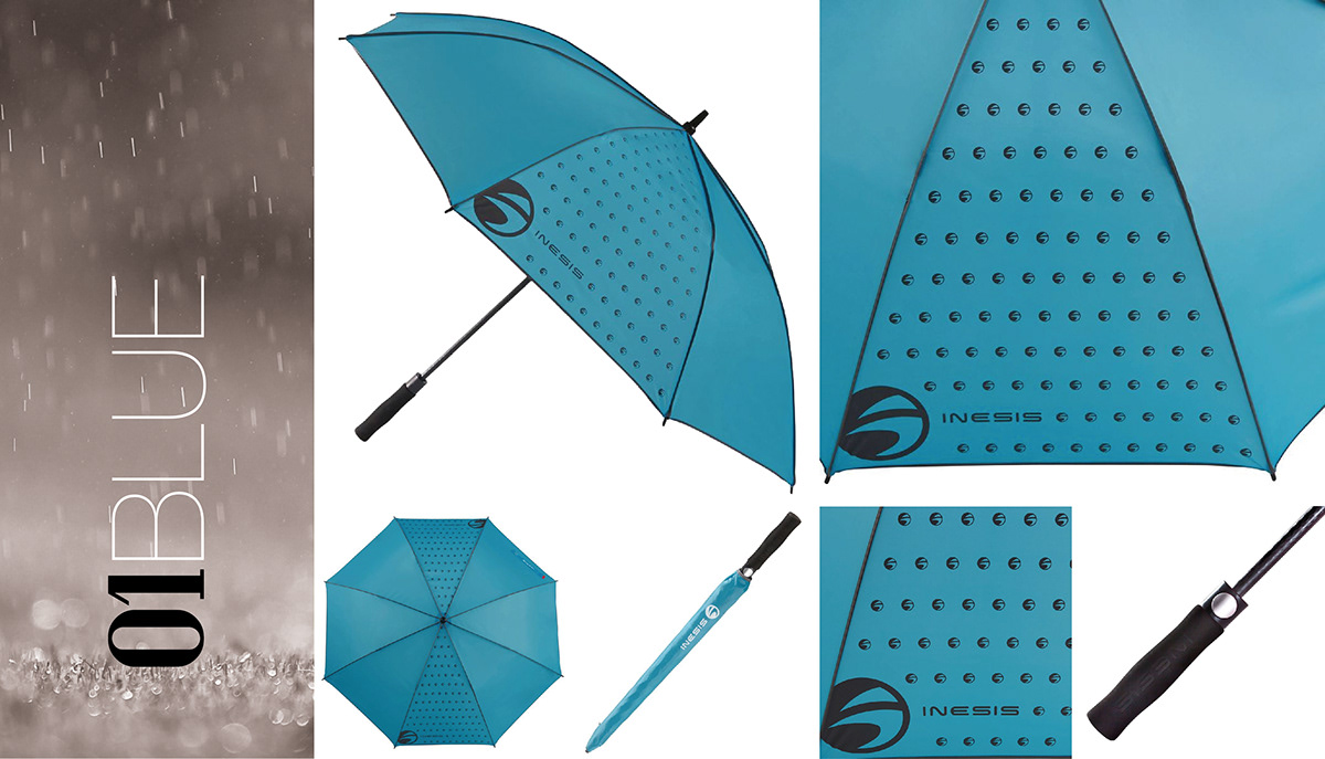 inesis oxylane decathlon Umbrella golf Golfer graphics Urban sports compadry playdry 2013 range rain Gautier Breuvart