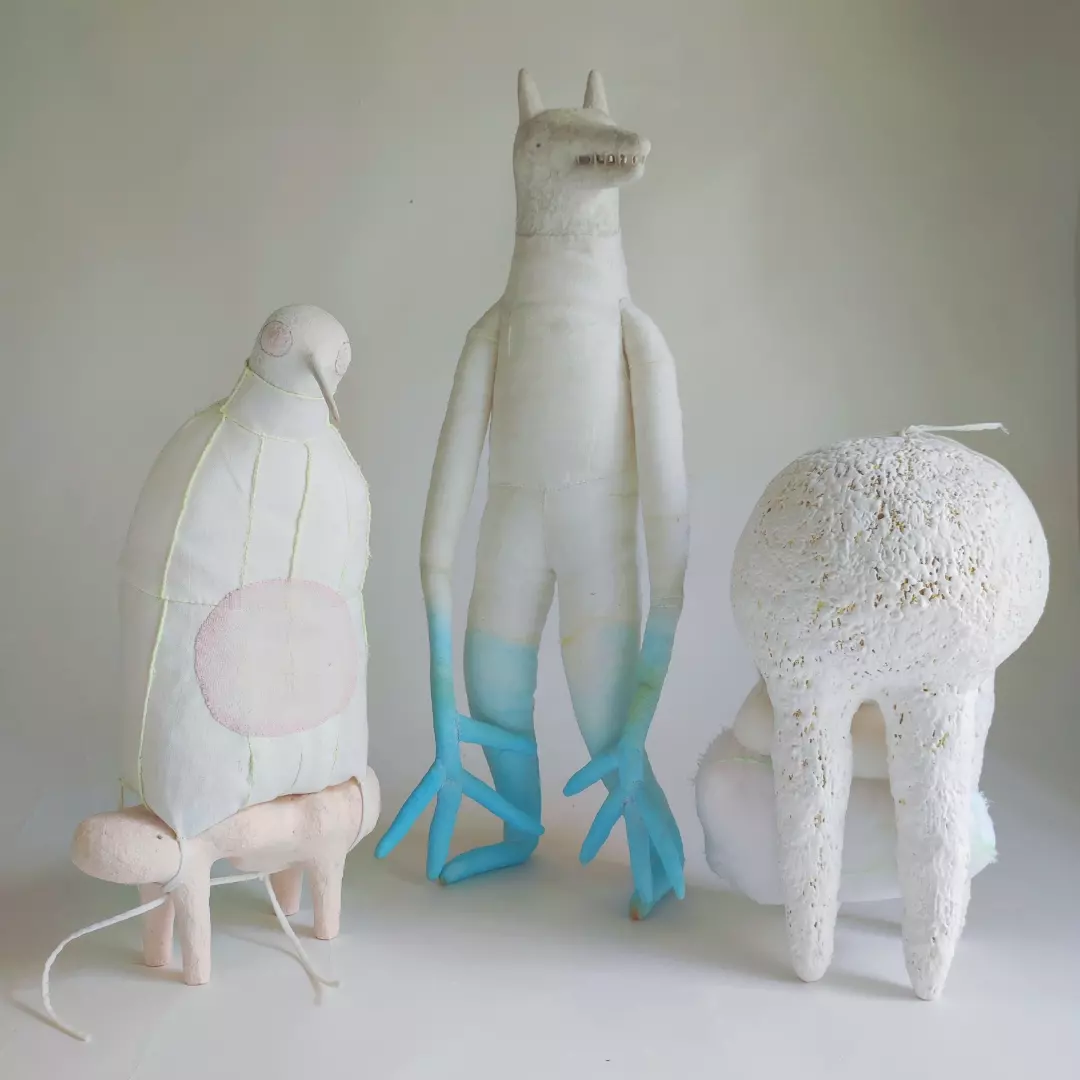 Artdoll arttoy ceramic art sculpture textile toy