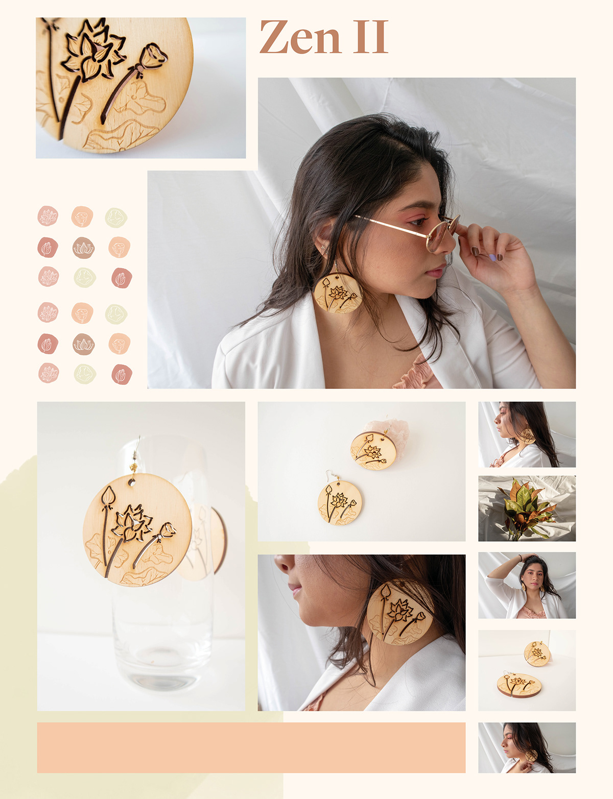 brand branding  earrings traditional vietnam Adobe Portfolio