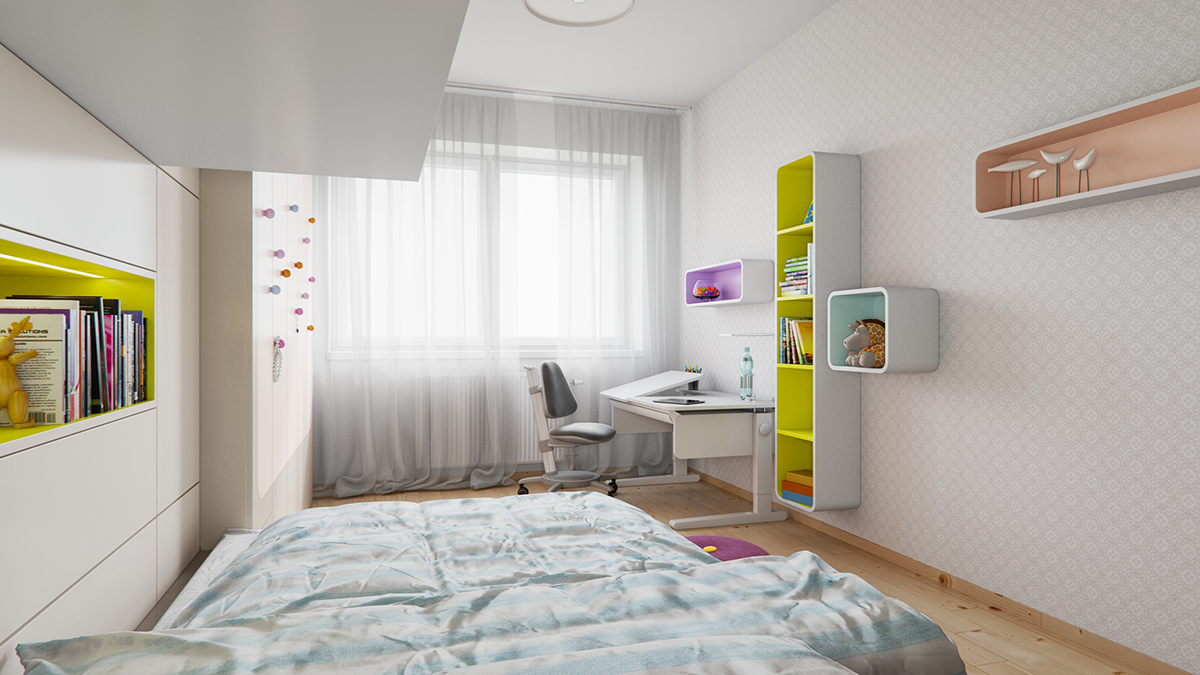 Modo 801 Hybrid Render 3D Visualization children room