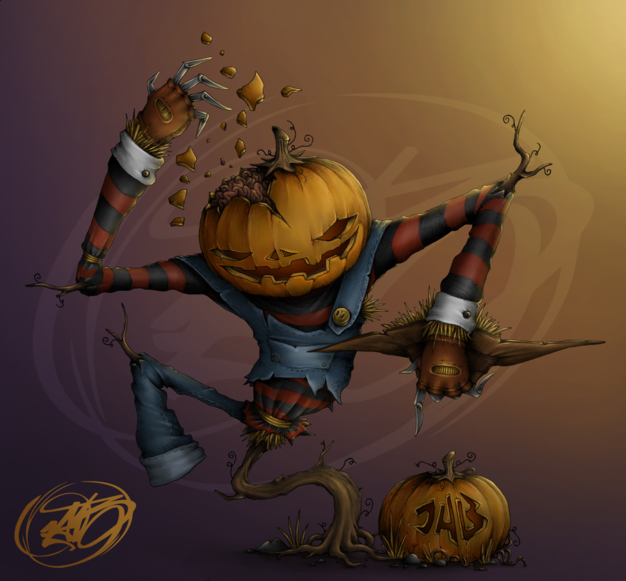 sketch Halloween pumpkins digital scarecrow scissorhands Jack-o'-lantern' All-Hallows-Even