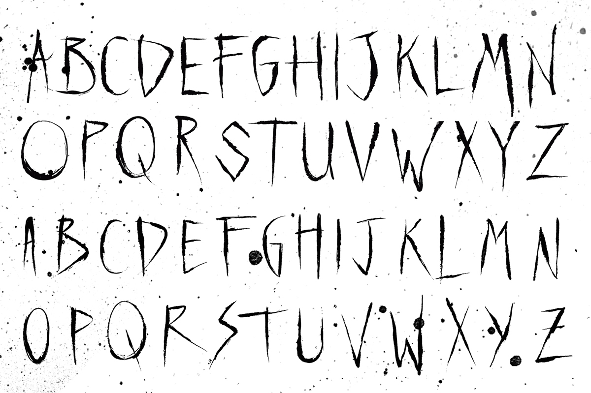 font Typeface brush brushes Display Script horror thriller spooky Scary terrified haloween