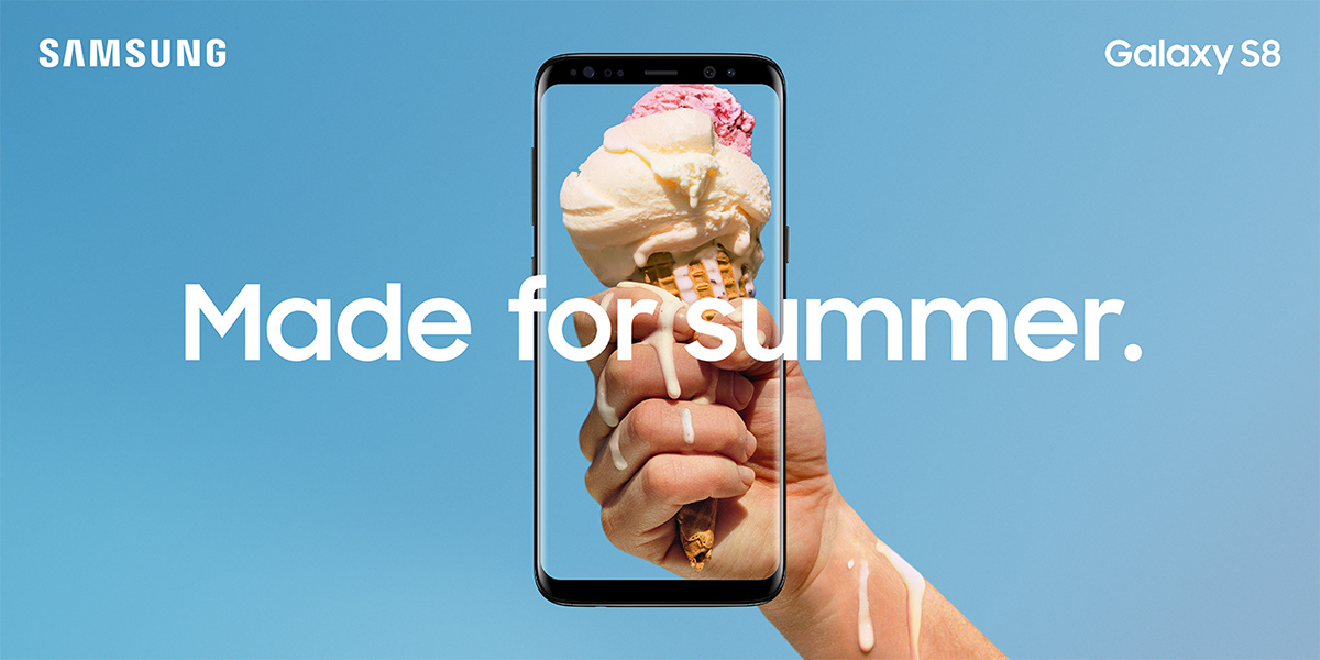 Samsung Turner Duckworth graphic design  Advertising Campaign Branded Campaign samsung galaxy s8 summer campaign