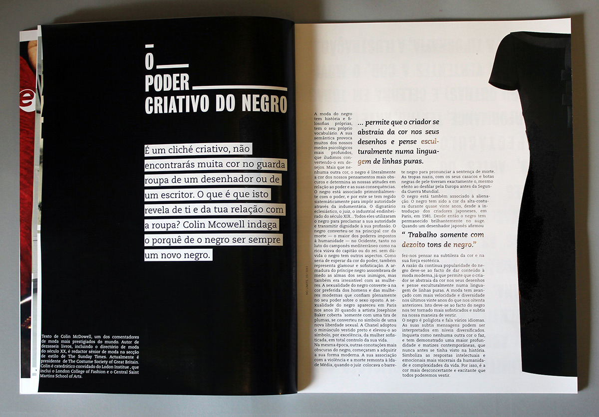 No Limite magazine editorial print ESAD Basquiat type spreads pages logo Project mag Zine  column