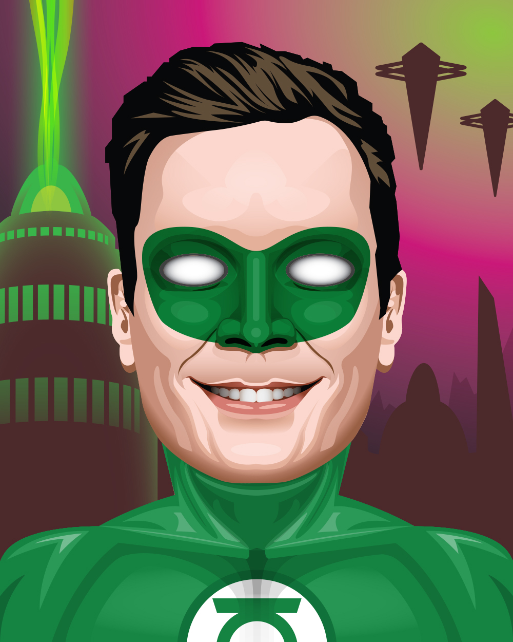 Jimmy Fallon The Tonight Show vector batman superman wonder woman Green Lantern Aquaman dc portrait sinestro Flash Darkseid robin joker