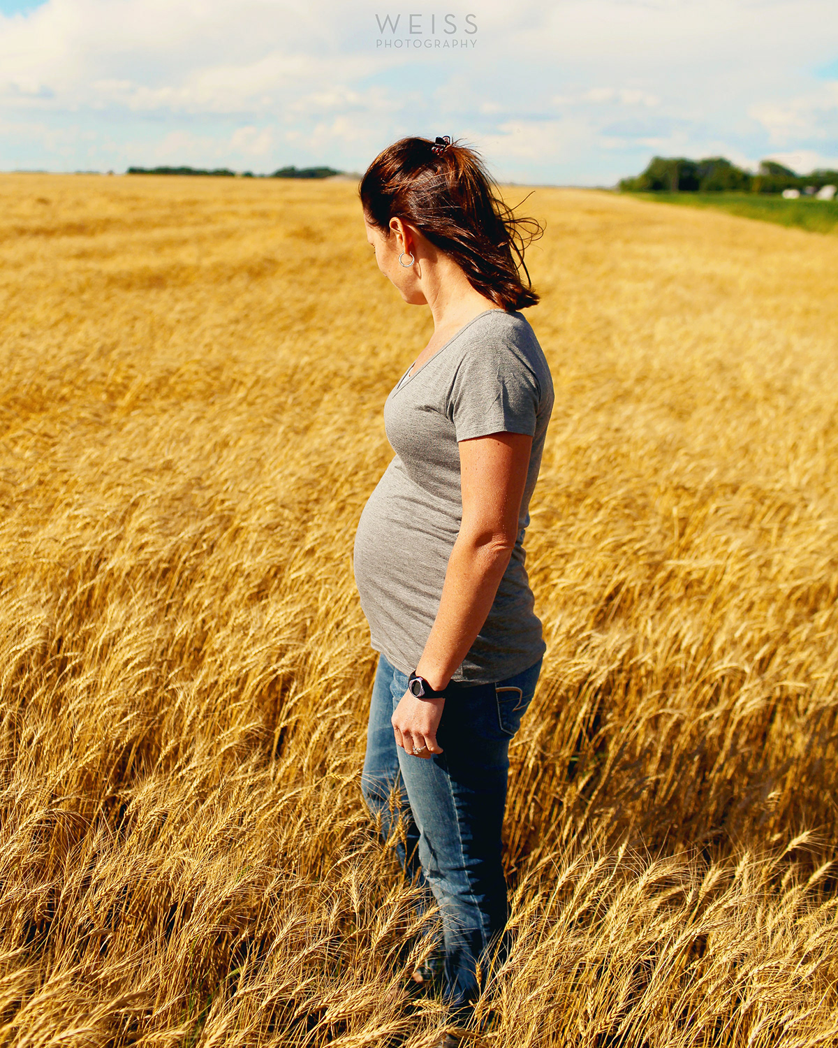 cara weiss Photograph cara weiss twin cities St Paul minneapolis minnesota photographer maternity maternity photoshoot outdoors wheat fields portrait
