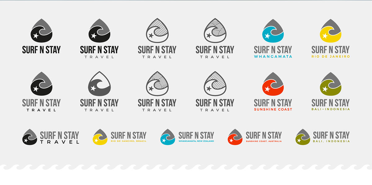 brand identity logo Logo Design Surf visual visual identity